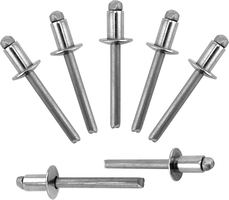 ALLCLEAN 50 Pcs 1/4" x 3/8" Stainless Steel Blind Pro Rivets,6.4 x 10mm Pop Rivets,Stainless Steel Grip and Stainless Steel Mandrel - Image 1